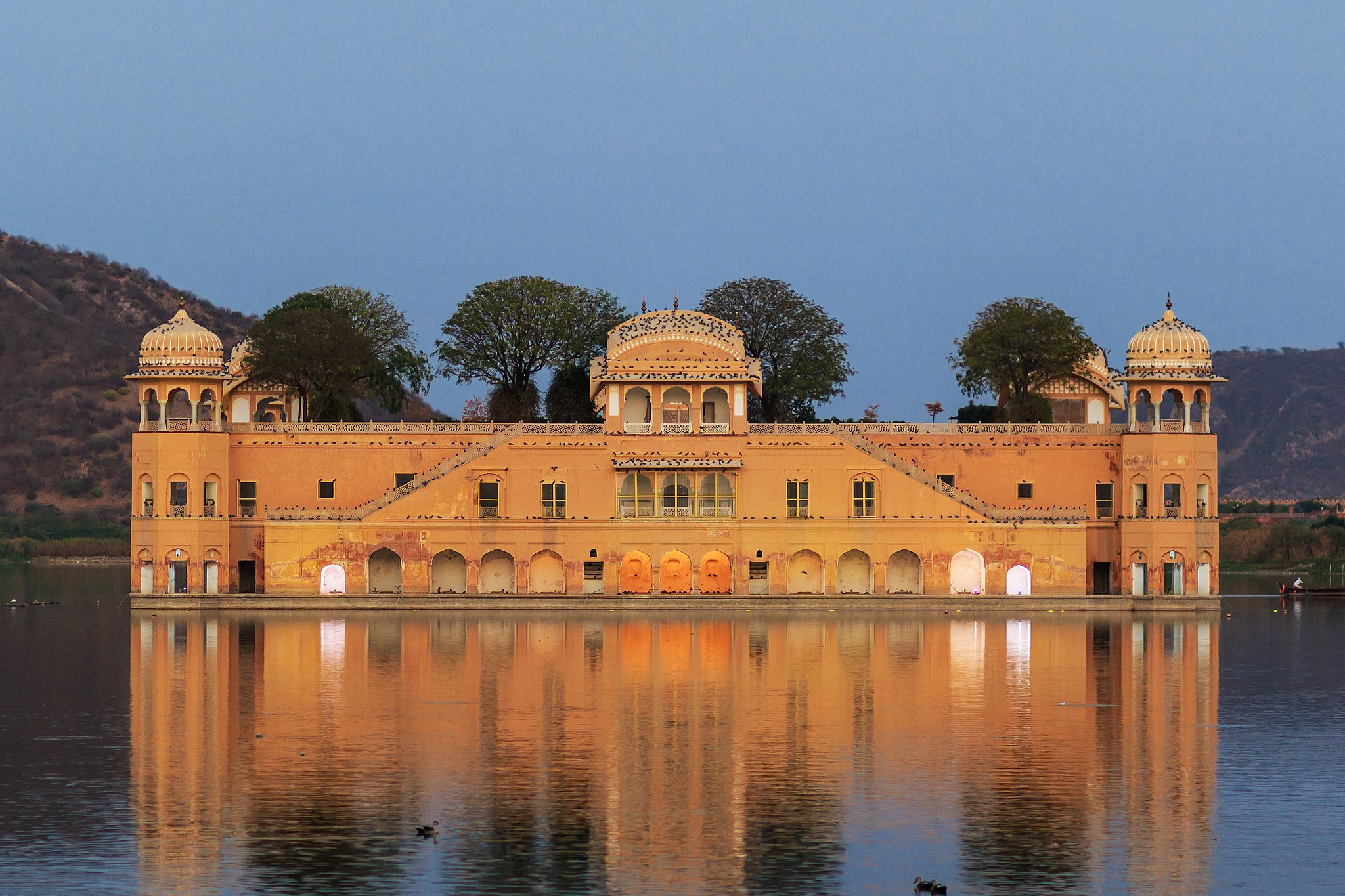 Jal Mahal (Water Palace) at dusk, Jaipur