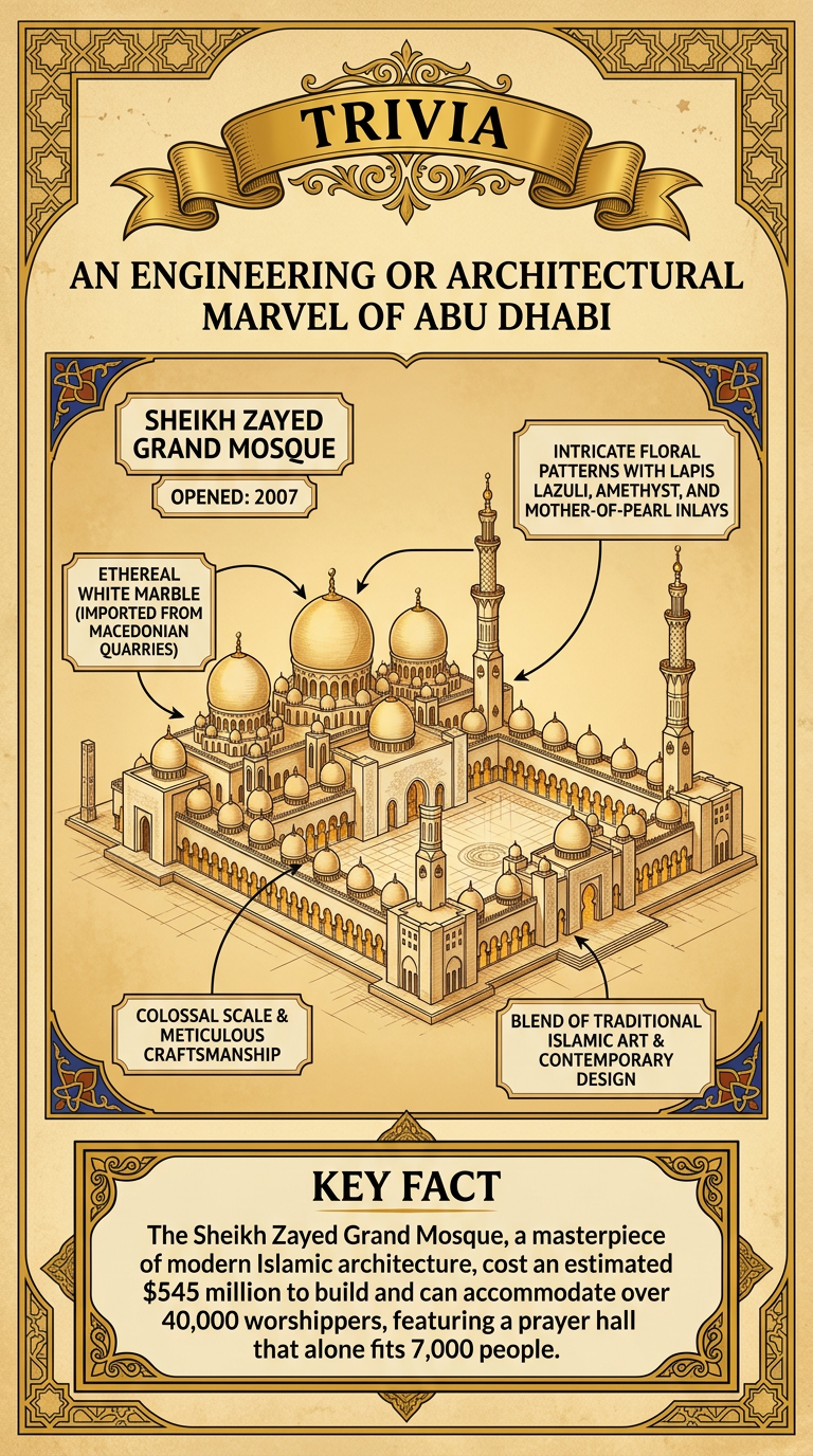 An Engineering or Architectural Marvel of Abu Dhabi Infographic