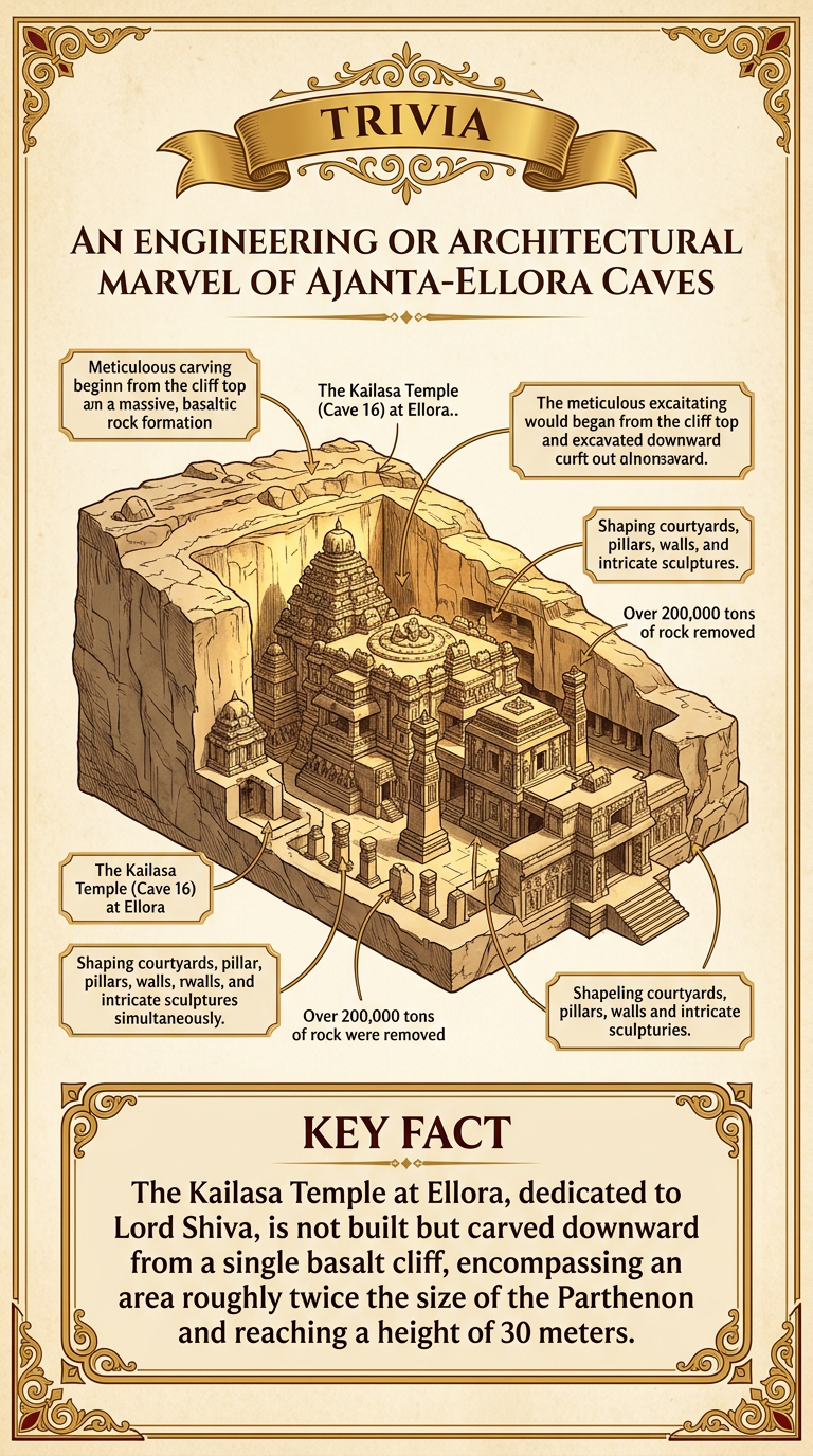 An Engineering or Architectural Marvel of Ajanta-Ellora Caves Infographic