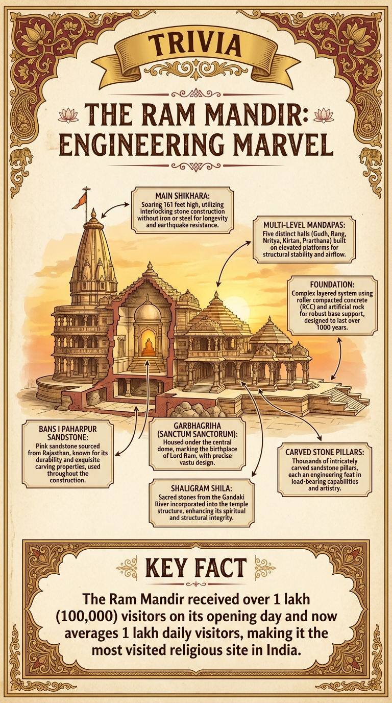 The Ram Mandir: Engineering Marvel Infographic