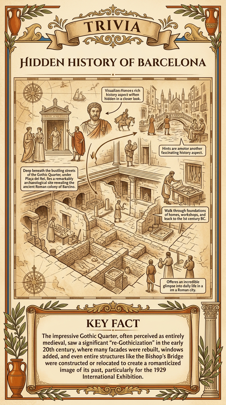Hidden History of Barcelona Infographic