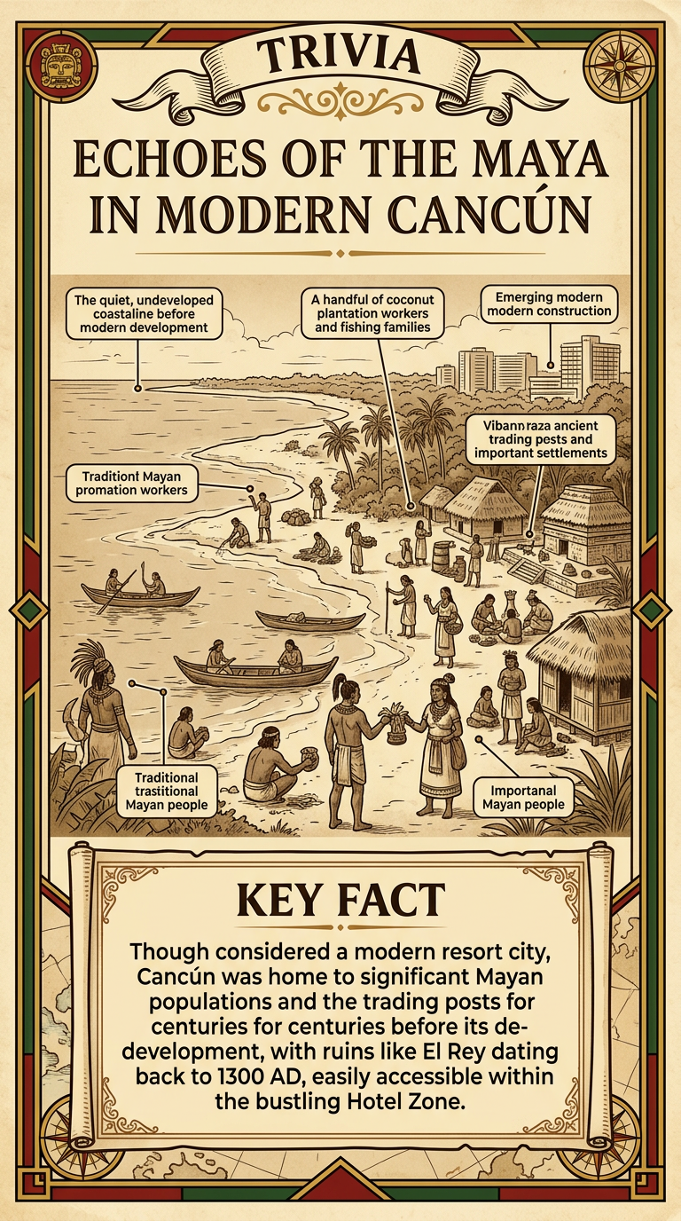 Echoes of the Maya in Modern Cancún Infographic