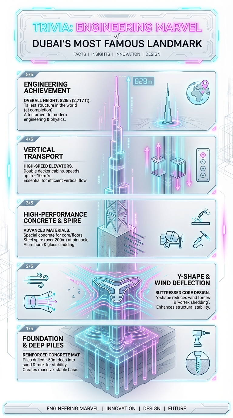 Burj Khalifa Engineering Infographic