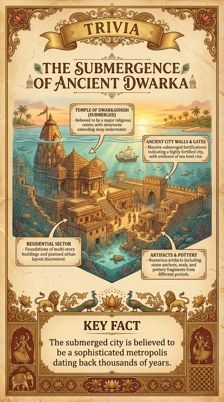The Submergence of Ancient Dwarka Infographic