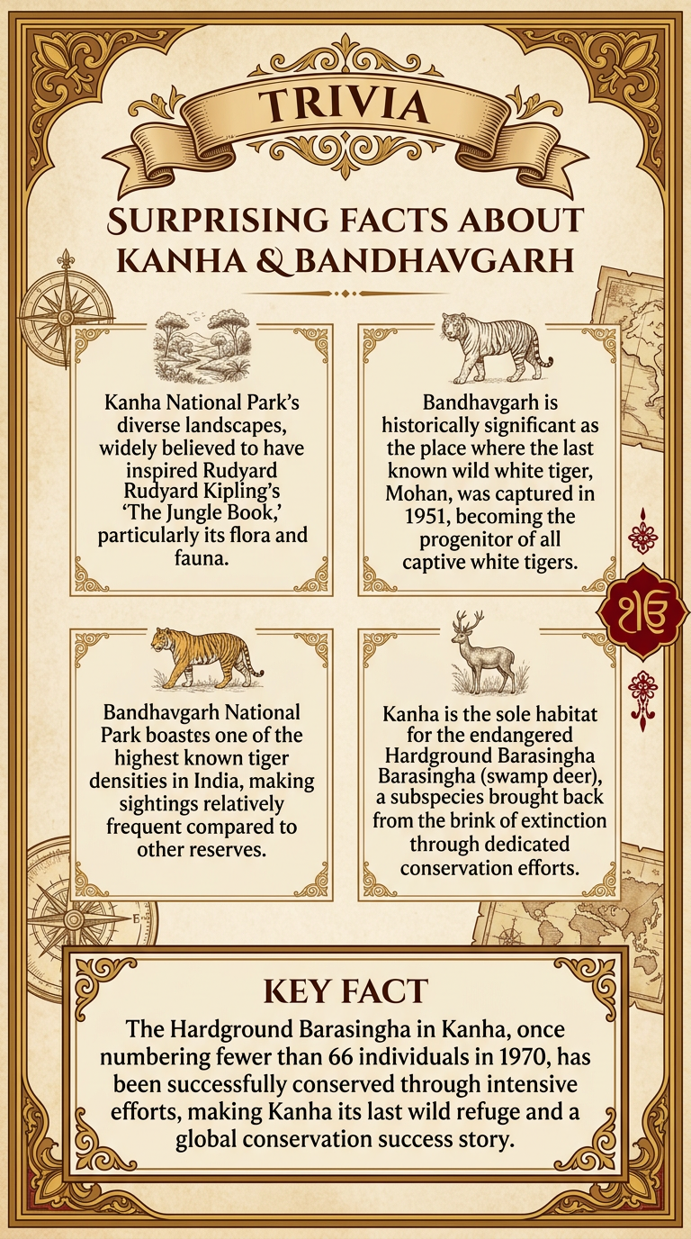 Surprising Facts About Kanha & Bandhavgarh Infographic