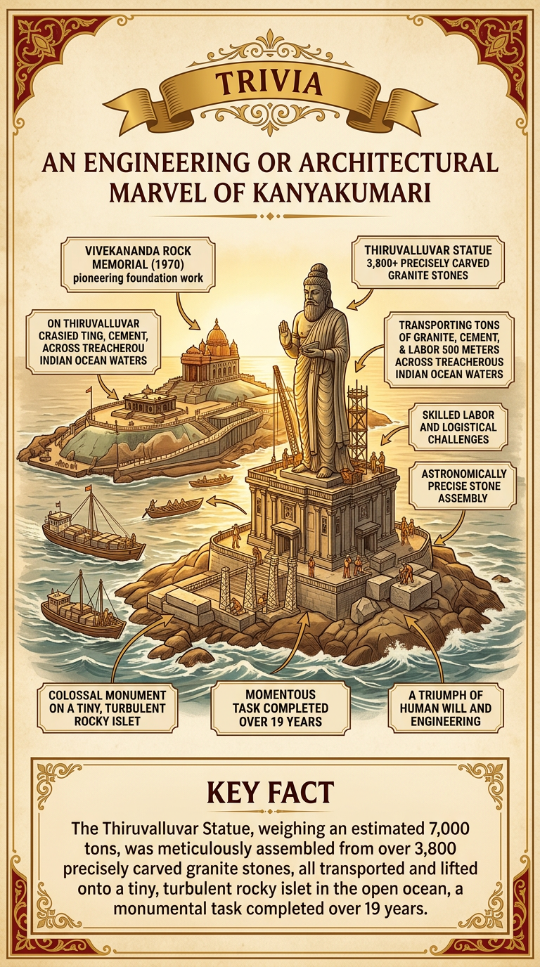 An Engineering or Architectural Marvel of Kanyakumari Infographic