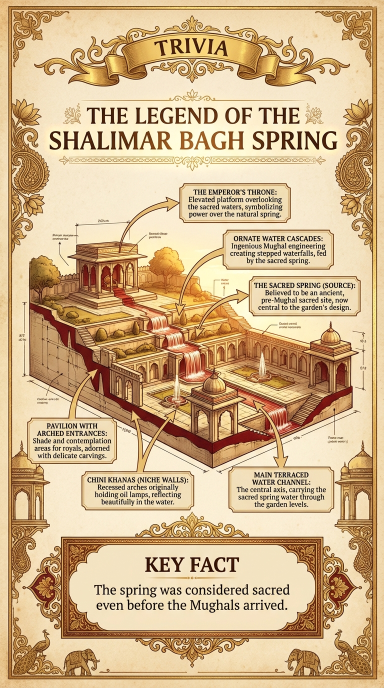 The Legend of the Shalimar Bagh Spring Infographic