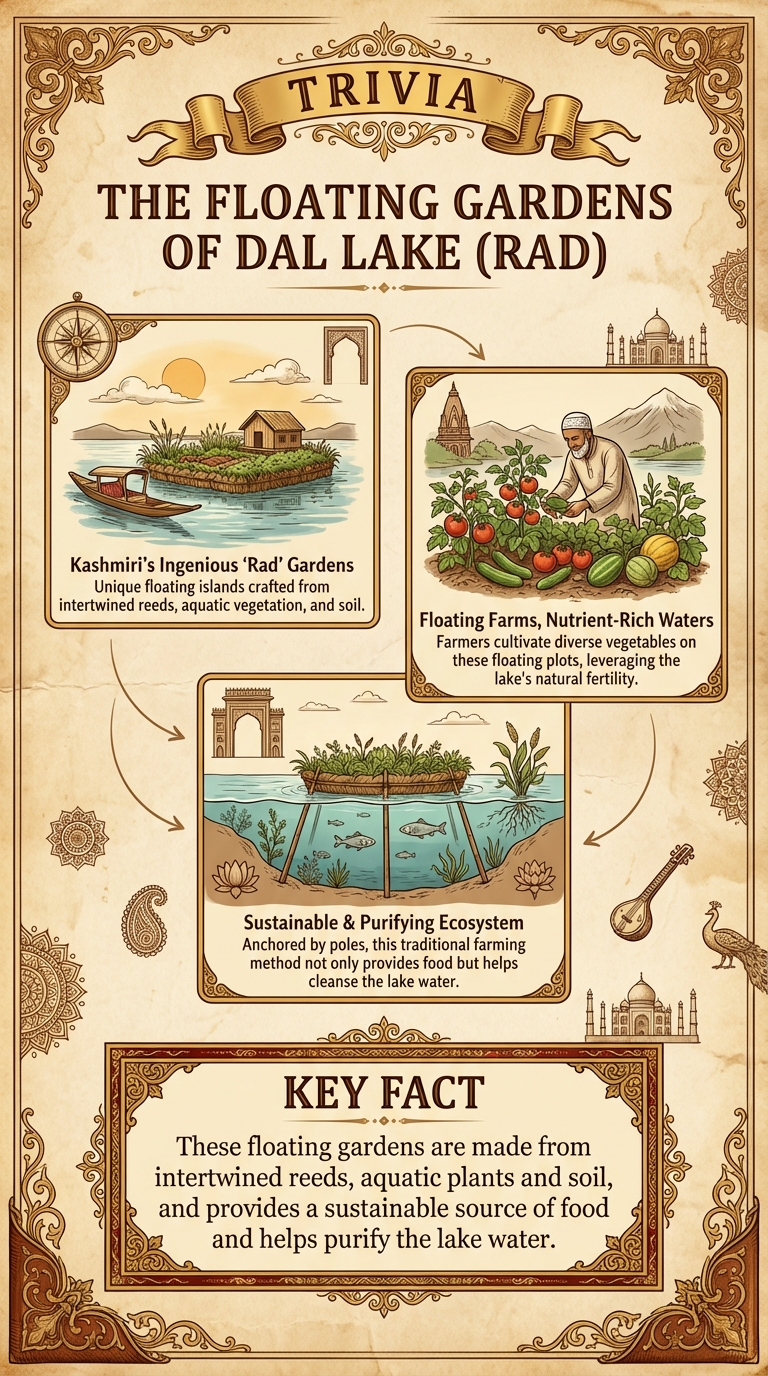 The Floating Gardens of Dal Lake (Rad) Infographic