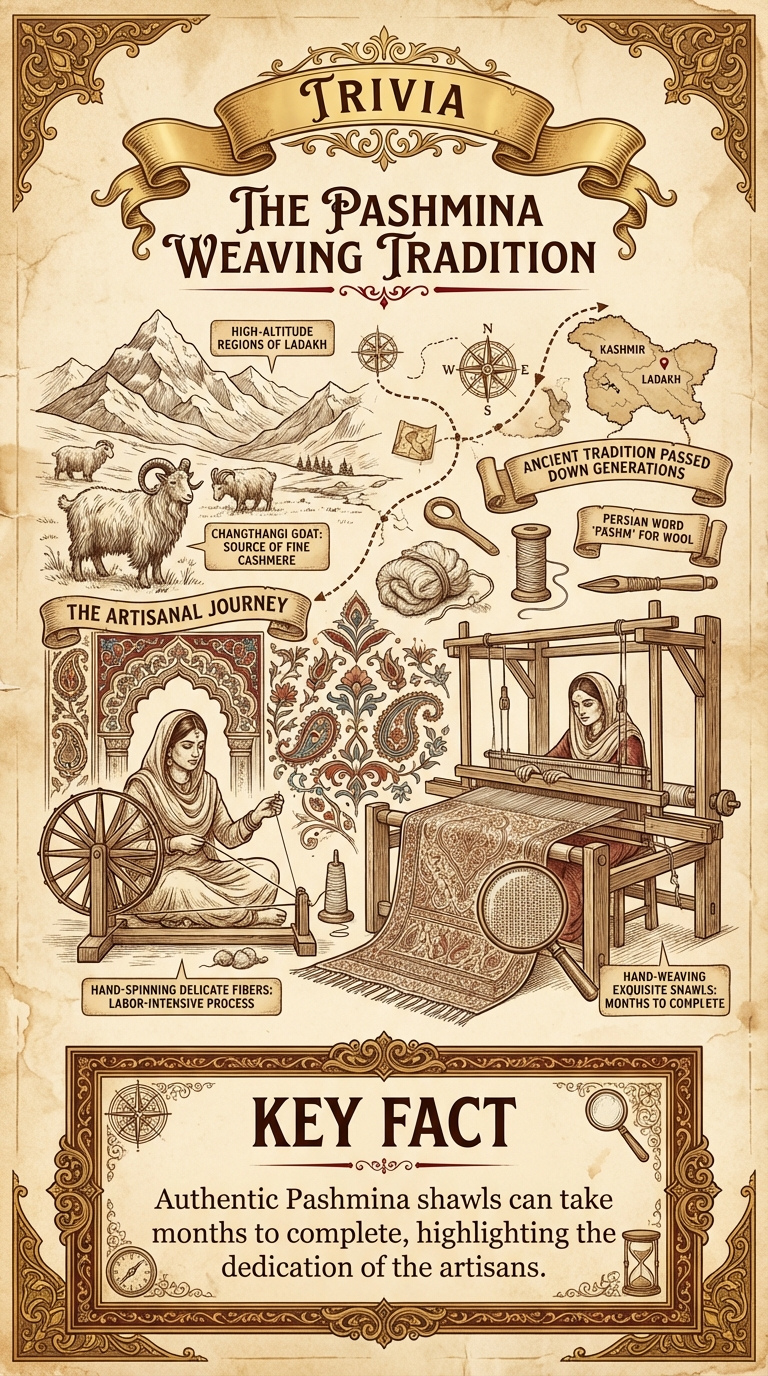 The Pashmina Weaving Tradition Infographic