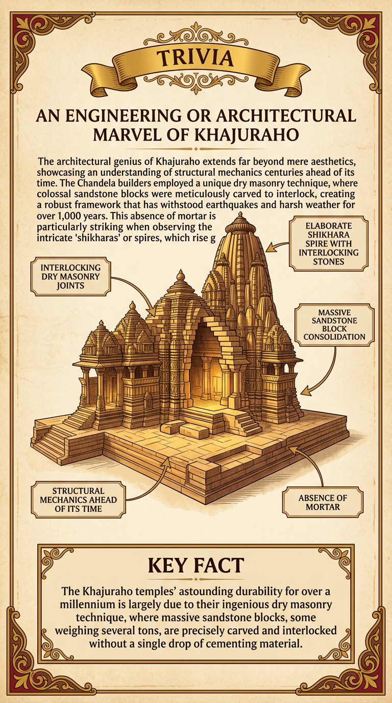 An Engineering or Architectural Marvel of Khajuraho Infographic