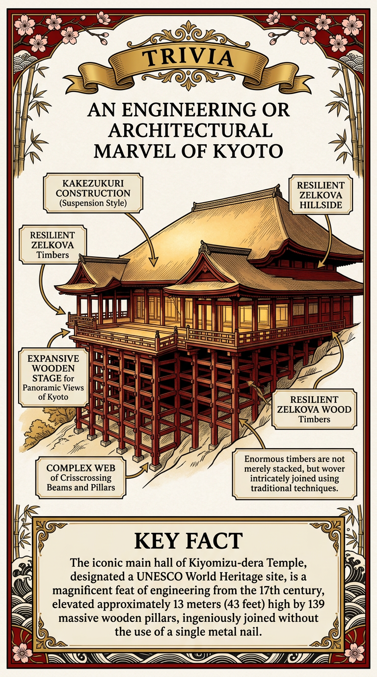 An Engineering or Architectural Marvel of Kyoto Infographic