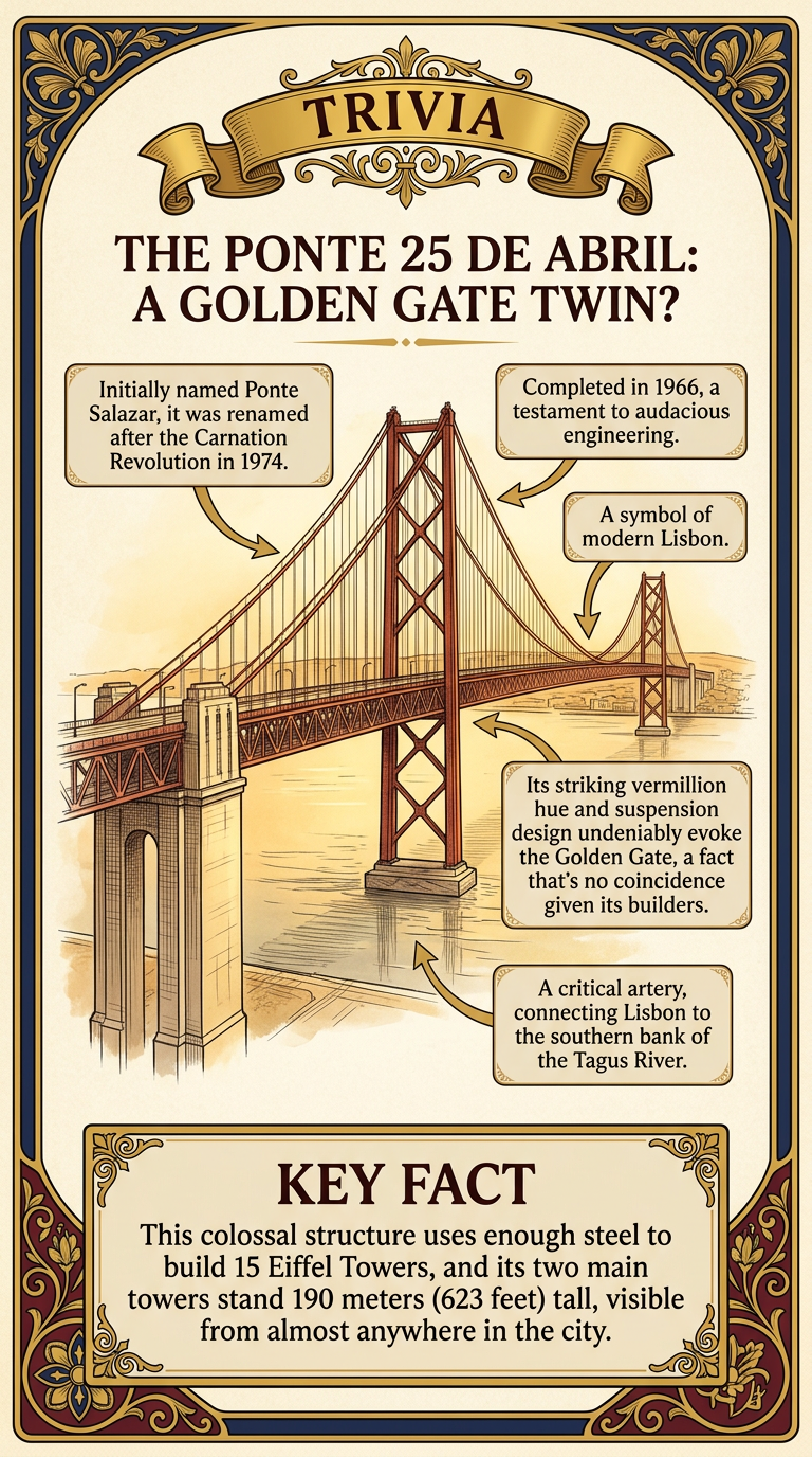 The Ponte 25 de Abril: A Golden Gate Twin? Infographic