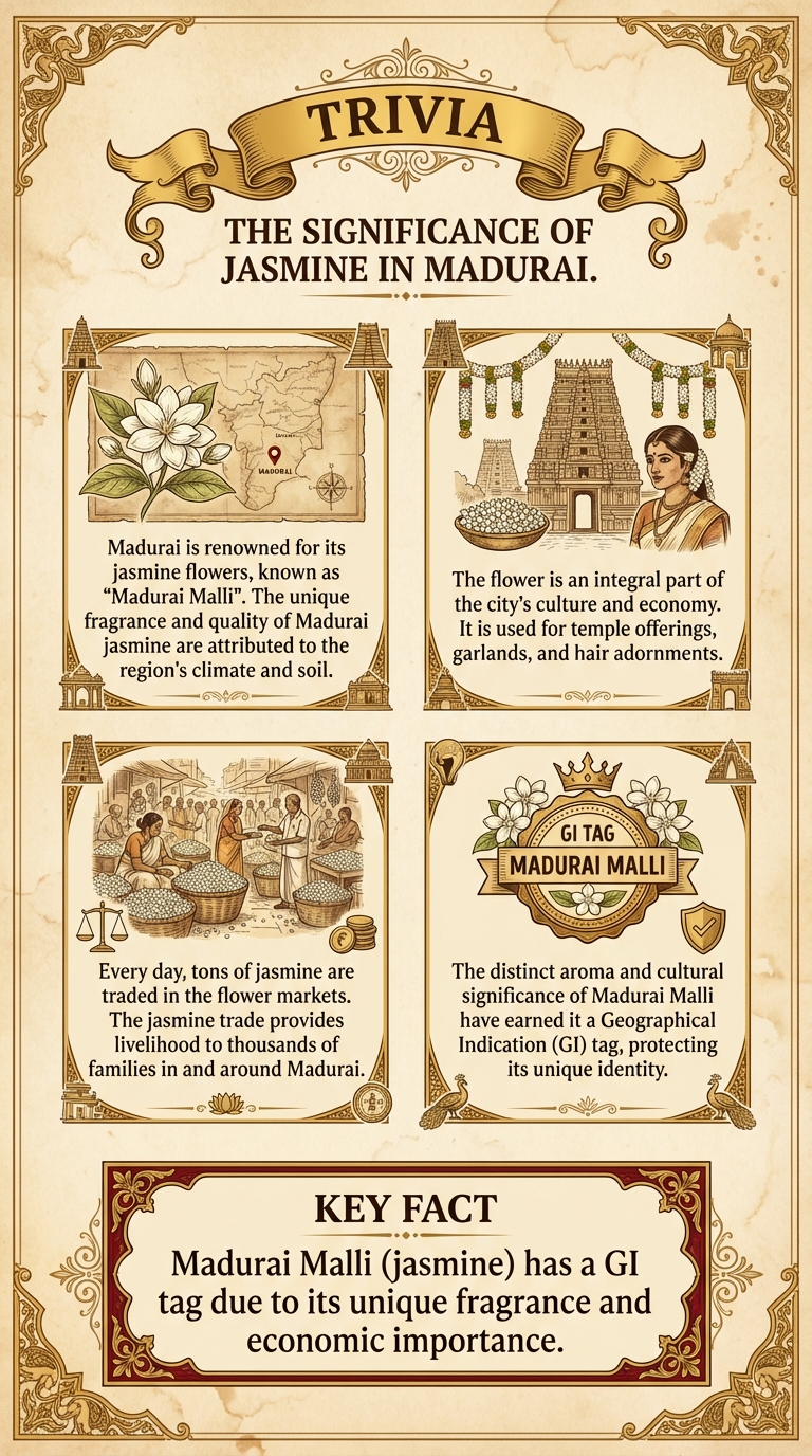 The Significance of Jasmine in Madurai Infographic