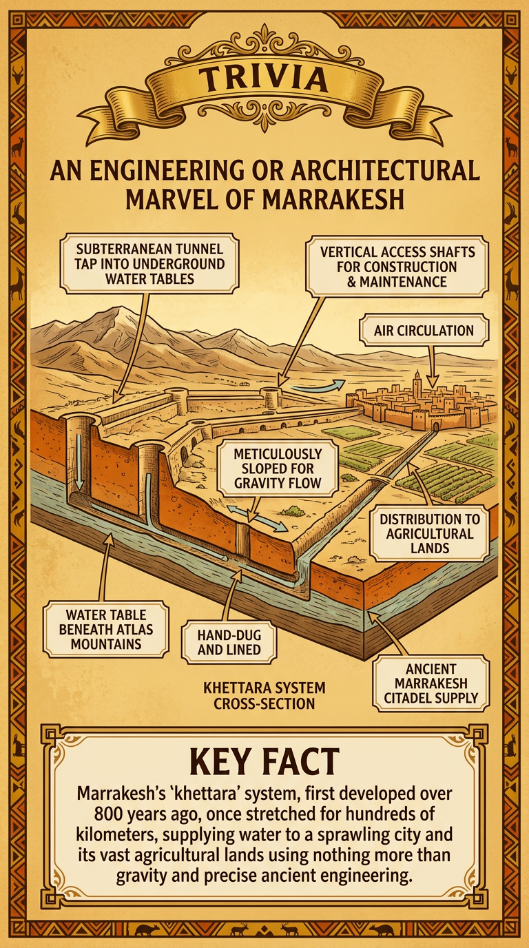 An Engineering or Architectural Marvel of Marrakesh Infographic
