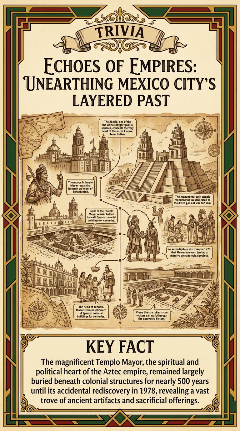 Echoes of Empires: Unearthing Mexico City's Layered Past Infographic