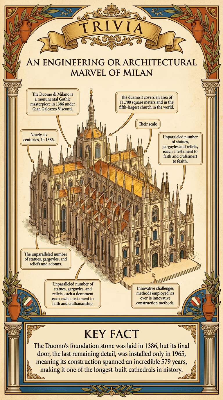 An Engineering or Architectural Marvel of Milan Infographic