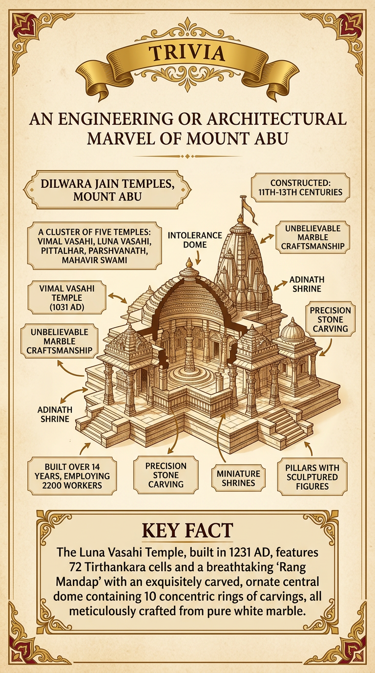 An Engineering or Architectural Marvel of Mount Abu Infographic