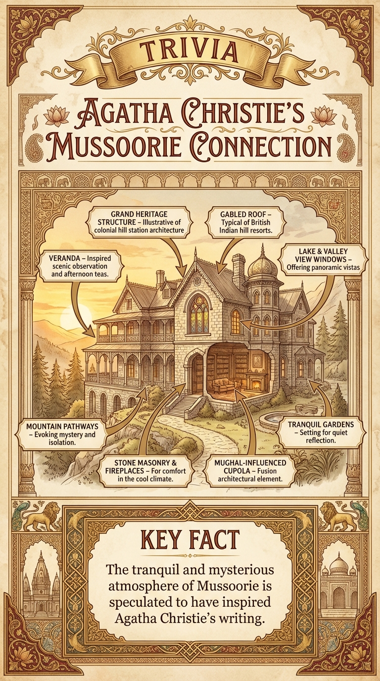 Agatha Christie's Mussoorie Connection Infographic