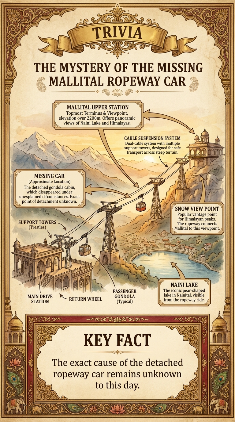 The Mystery of the Missing Mallital Ropeway Car Infographic