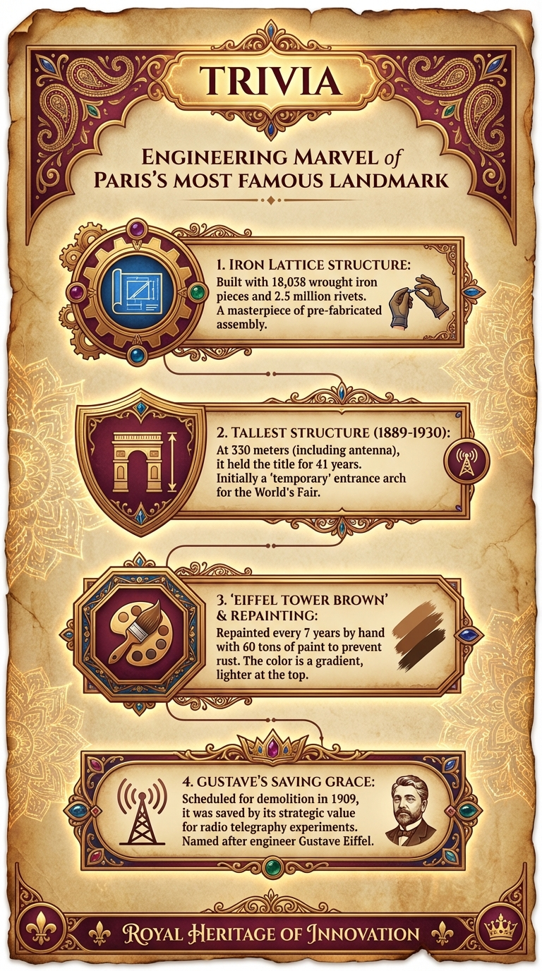 Eiffel Tower Secrets Infographic