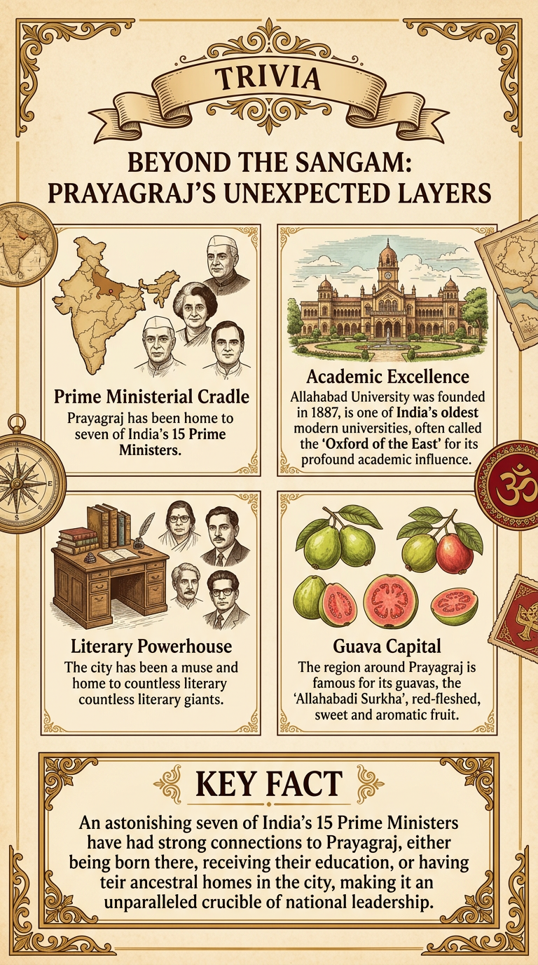 Beyond the Sangam: Prayagraj's Unexpected Layers Infographic
