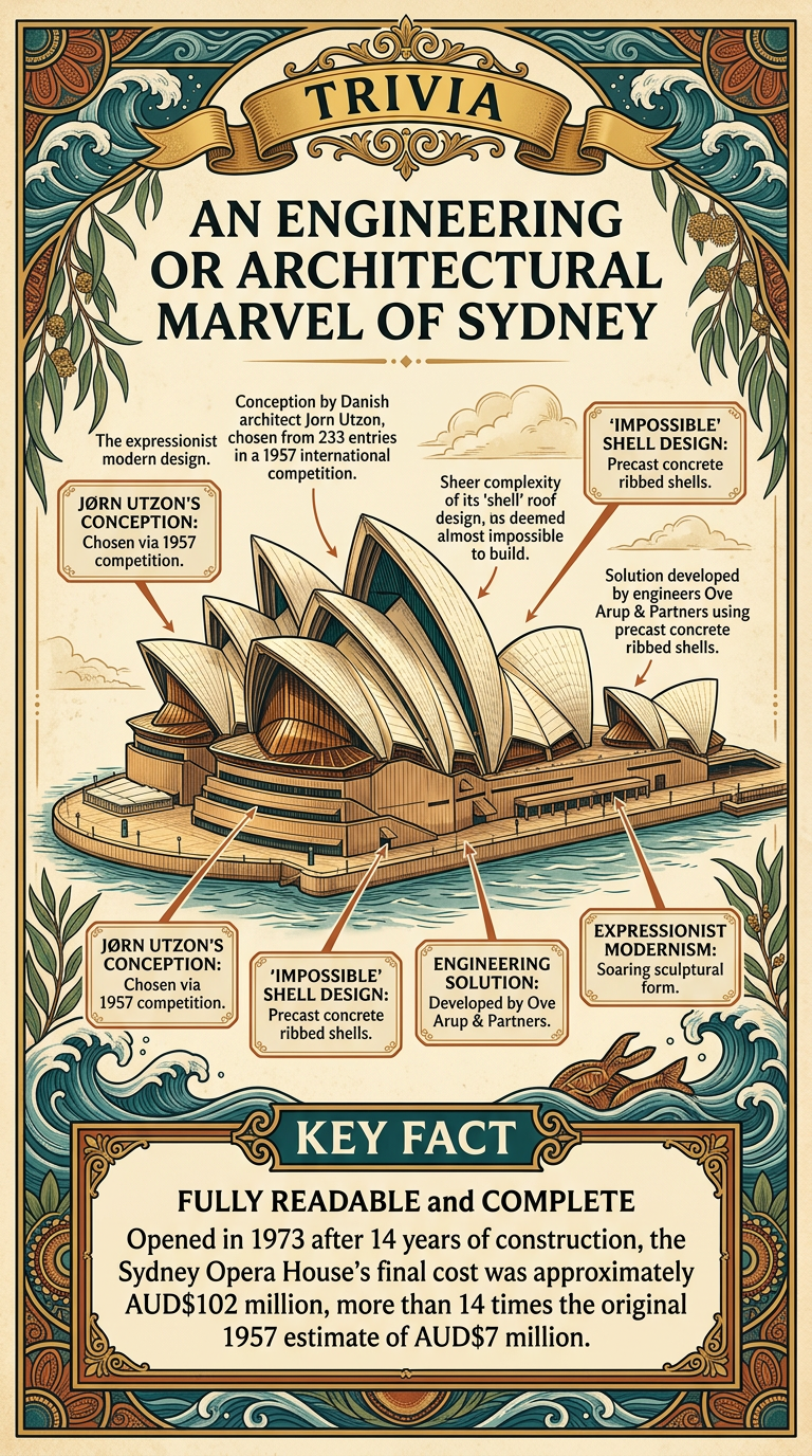 An Engineering or Architectural Marvel of Sydney Infographic