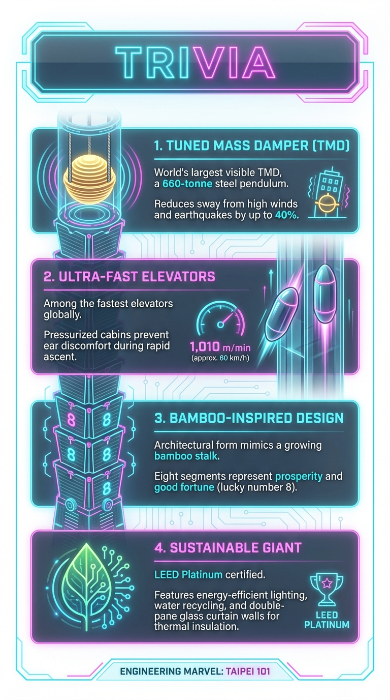 Taipei 101 Engineering Infographic
