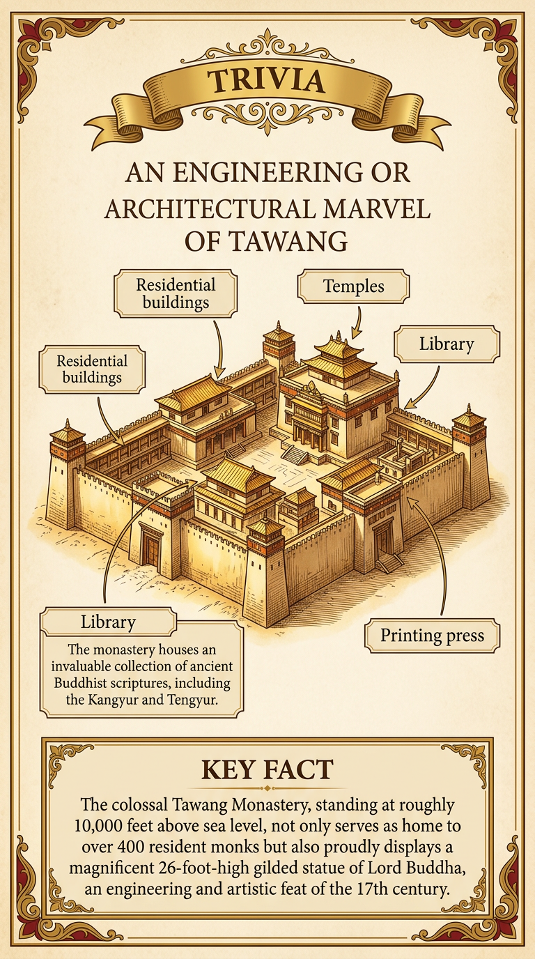An Engineering or Architectural Marvel of Tawang Infographic