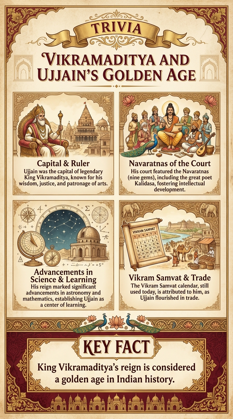 Vikramaditya and Ujjain's Golden Age Infographic